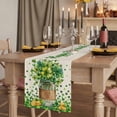 thumbnail image 2 of Table Runners 108 Inches Long Dress Scarves, St. Patrick's Day Farmhouse Coffee/Dining/Kitchen Table Runner for Living Room, Farmhouse Green Lucky Clovers Coin 13x108 Inch, 2 of 9