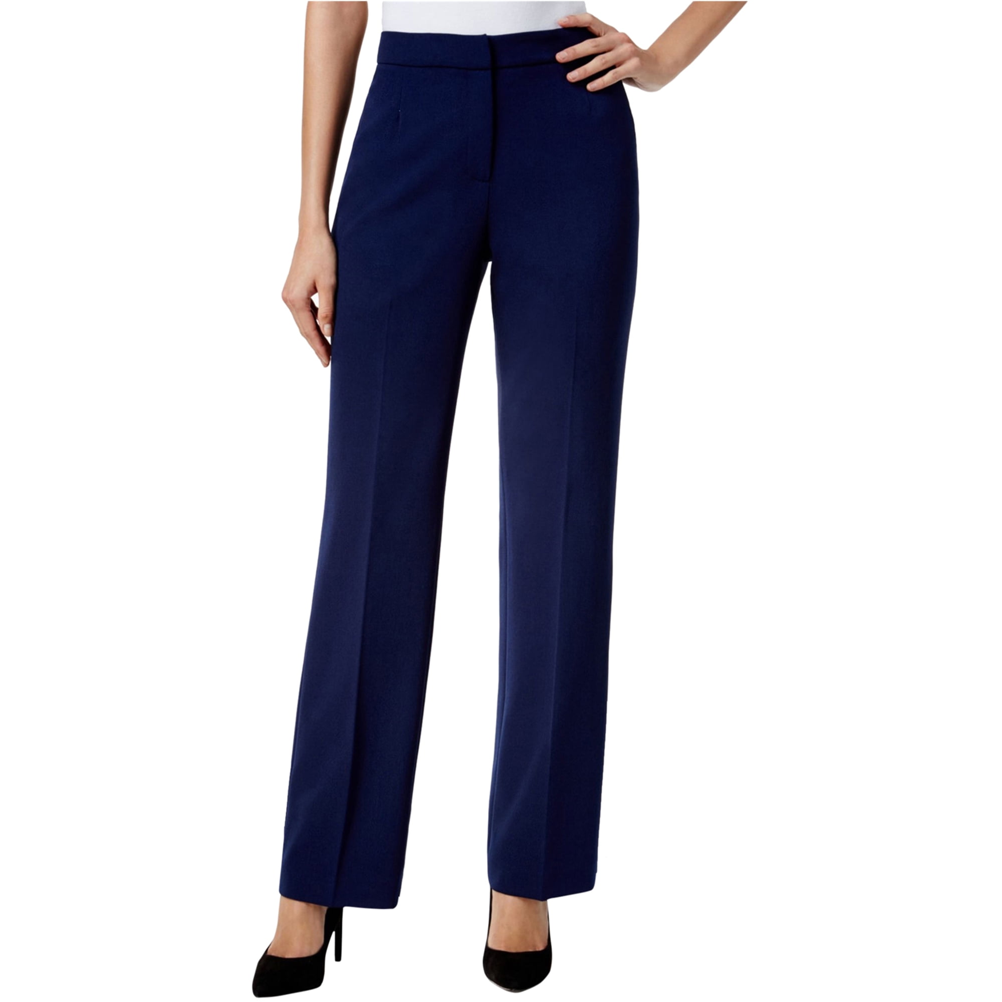Kasper Womens Kate Casual Trouser Pants, Blue, 6 - Walmart.com