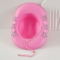 thumbnail image 3 of Fashion Cowgirl Hats Wide Brim Stars Cowgirl Hat for Women Girls Hats Themed Party, 3 of 3