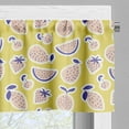 thumbnail image 3 of Ambesonne Fruits Window Valance, Fresh Summer Eats Graphic, 54" X 18", Mustard Peach and Blue Violet, 3 of 5