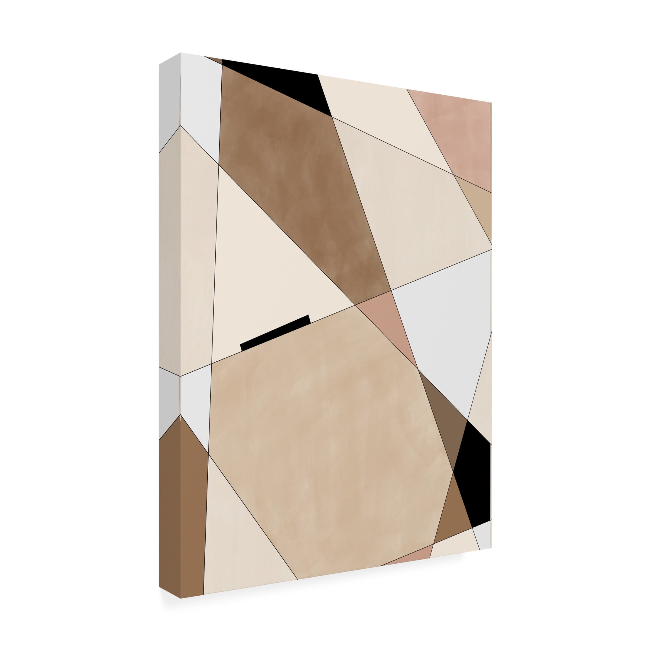 Trademark Fine Art Elena Ristova Geometric Beige art No.1 Canvas Wall Art