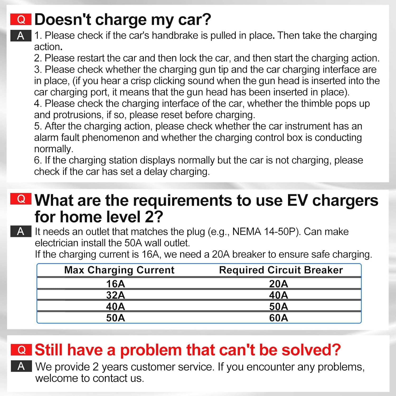 SubSun Universal Portable Level 2 EV Charger 50Amp 240V Electric Car Charger for All North American EVs Includes J1772 and Tesla, 25FT EV Charging Cable with NEMA 14-50 Plug (with Tesla Adapter)