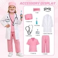 thumbnail image 4 of Marendyee Doctor Costume for Girls and Boys Kids Scrubs Nurse outfit With Set including a stethoscope Dress Up Cosplay Halloween Toddler 6T 5-6Years, 4 of 23