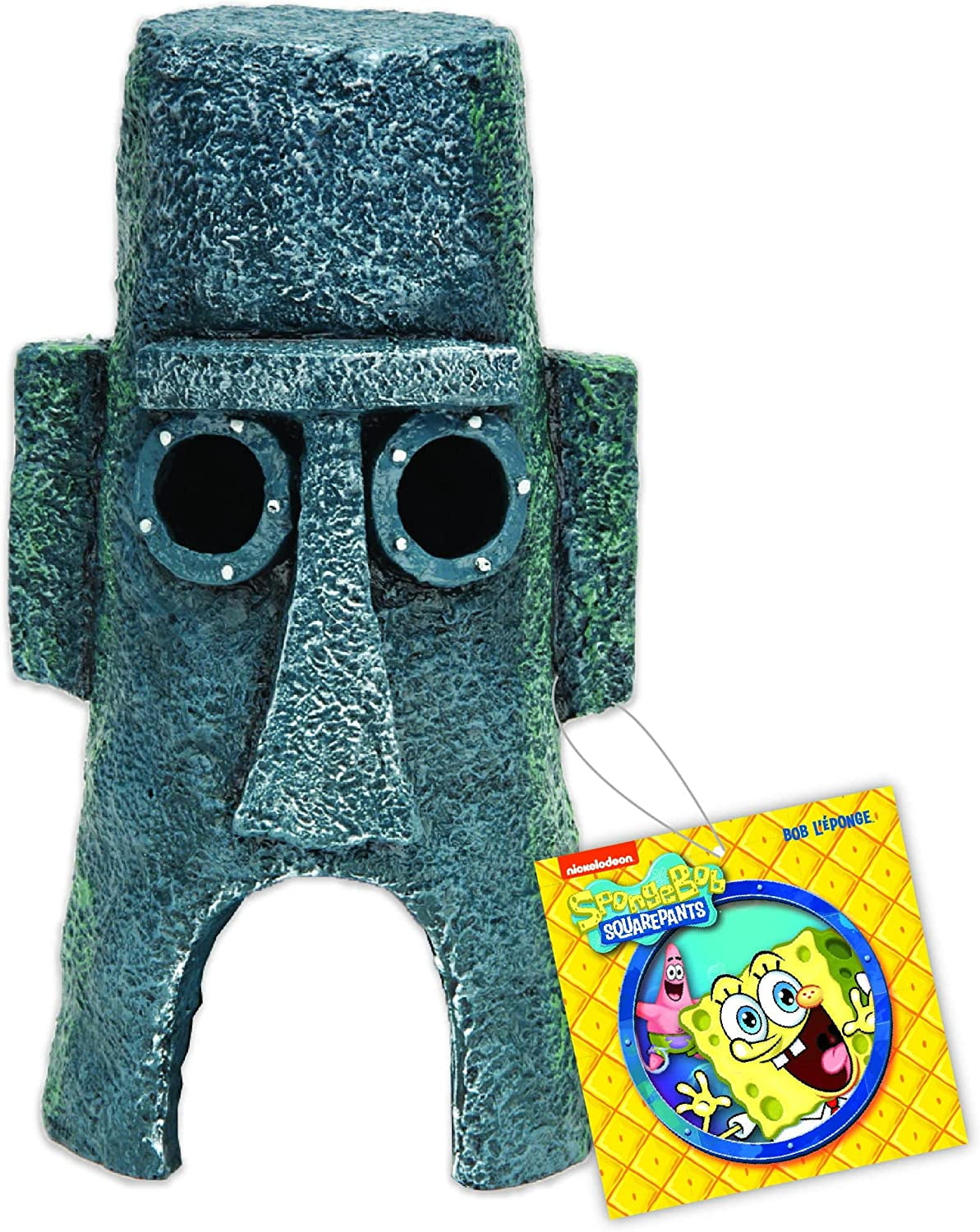 Penn Plax Spongebob Squidward Easter Island Home Aquarium Ornament