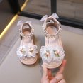 thumbnail image 2 of Otqutp Cute Toddler Girls Shoes Girls Summer Fashion Flowers Pearl Non Slip Soft Bottom Shoes Small Sandals for 2 to 11 Years, 2 of 3