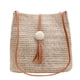 thumbnail image 1 of Bolsa de asas de bolso portátil tejido de paja de verano 1pc para mujeres chicas (marrón), 1 of 6