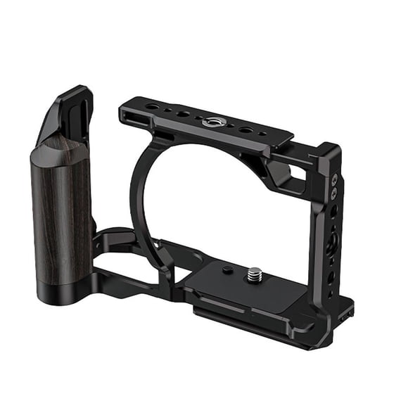 SharkTRUE Premium Aluminum & Wood Camera Cage: Precision Fit, Secure, Versatile for Nikon ZR