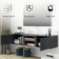 thumbnail image 2 of Floating TV Stand with 3 Levels Adjustable Storage Shelves, Wood Entertainment Center Media Console Table with Magnetic Cabinet Door, 2 of 8