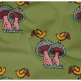 thumbnail image 4 of oneOone Organic Cotton Poplin Twill Fabric Bird & Mushroom Block Fabric Prints By Yard 42 Inch Wide, 4 of 4