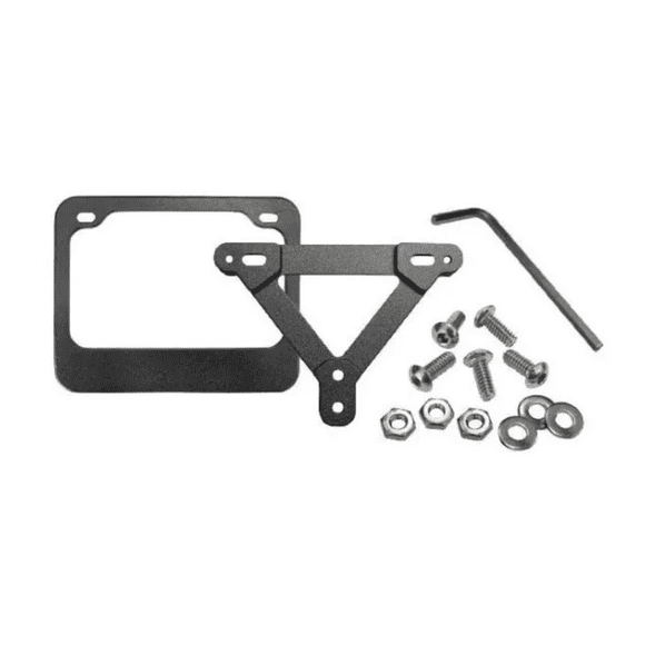 Marco Portaplaca Metalico C-base Para Moto Negro