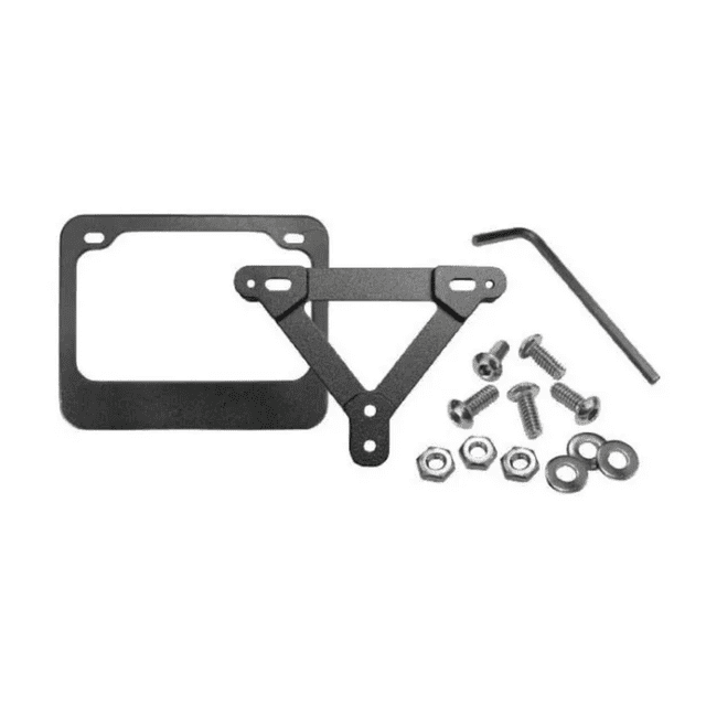 Marco Portaplaca Metalico C-base Para Moto Negro