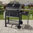 thumbnail image 3 of Expert Grill Charcoal Grill, 24 Inch Heavy Duty Charcoal Grill with Wheels, Black, 3 of 15