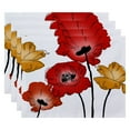 thumbnail image 2 of Simply Daisy 18" x 14" Poppies Floral Print Placemats, Set of 4, 2 of 3