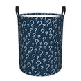 thumbnail image 1 of Balery Question Marks Cesta de ropa redonda con asas, impermeable, independiente, para ropa, juguetes, dormitorio y familia-Medium, 1 of 6