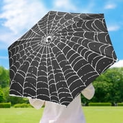 Web Umbrellas for Sun Auto Open Close UV50+ Waterproof 5-Fold Compact Fiberglass Frame