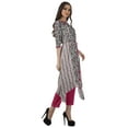 thumbnail image 3 of Moomaya Printed Traditional Clothing Womens Asymmetric Kurti Kurta With Pant Set, 3 of 6