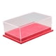 thumbnail image 1 of Vitrina de acrílico transparente para maquetas de coches, caja de almacenamiento, escala 1:64, versátil para encimera. Rojo, 1 of 9