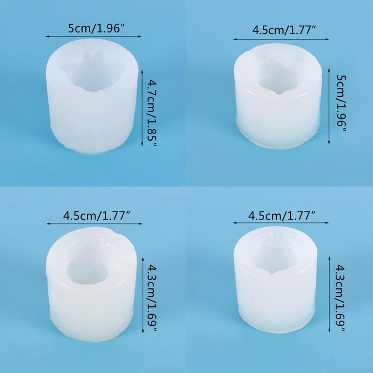 2 Pcs Cute Cat Silicone Molds For Soap, Candle & Resin - 3D Laying Cat & Cat With Rose Design