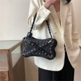 thumbnail image 4 of Diconna Women's Crossbody Bag with Adjustable Shoulder Strap Stylish Face Pattern Rivets Design Shoulder Bag, 4 of 6
