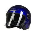 thumbnail image 1 of Motorcycle Helmet with Dual Lens Visor, Lightweight and Breathable (Blue) - 512, 1 of 5