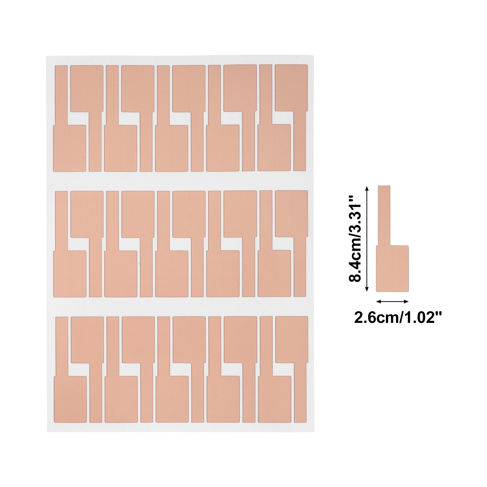 Unique Bargains Handwritable P-Type Gift Stickers 3.31"x1.02" 6 Pcs Light Pink
