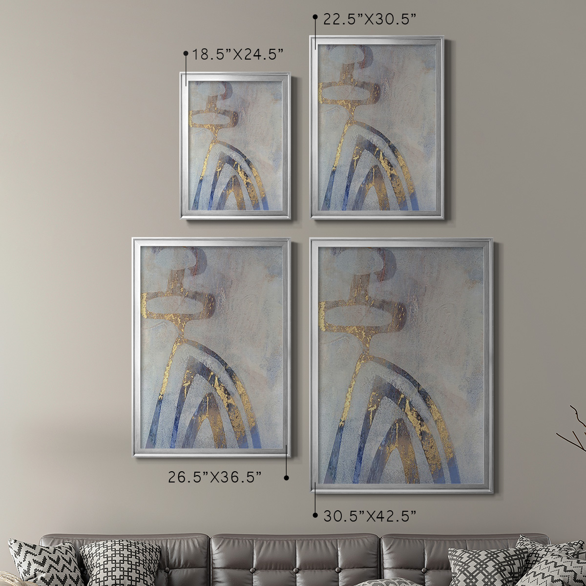 Linx III Premium Framed Print, in Gold, Black, or Silver - Ready to Hang