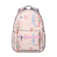 thumbnail image 1 of Nautical Marine Life Student Backpack Durable Waterproof School Bag with Seahorse, Starfish, and Seaweed Cartoon Print, Breathable Foam Padding, Adjustable Straps for Outdoor Activities, 1 of 6