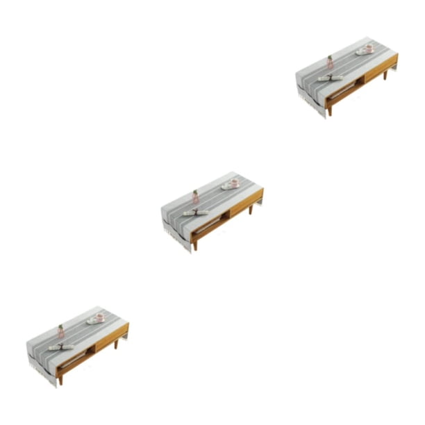 Matsuzay Mantel de lino y algodón, manteles individuales resistentes a las manchas, mantel de té con flecos de escritorio para sala de estar, Type1 NO1