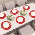 thumbnail image 2 of REGALWOVEN Placemats Set of 6 Faux Leather Placemats for Kitchen Dining Table Decor Washable Heat Resistant Table Placemats Wipeable Table Mat Red 15*15in, 2 of 7