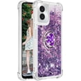 thumbnail image 6 of Liquid Quicksand Case for Motorola Moto G Power 5G (2024) with Diamond Kickstand, Luxury Fun Glitter Sparkle Flowing Clear Bling Cover Case for Motorola Moto G Power 5G (2024) -Purple, 6 of 7