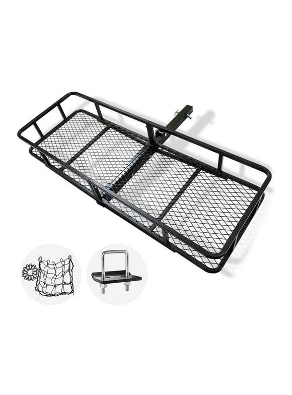 Fieryred Folding Cargo Carrier Luggage Basket with 500 Pound Capacity