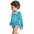 thumbnail image 3 of Xecao Crystal Clear Ocean Waves Print Baby unisex-baby Cotton Long-sleeve Bodysuits-2 Years, 3 of 6