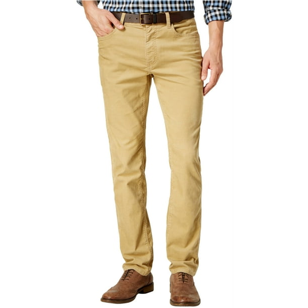 Tommy Hilfiger Pantalones de pana para hombre, ajuste
