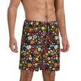 thumbnail image 2 of Kdxio Spring And Summer Flowers Print Mens Sleep Shorts Bottoms Soft Comfy Pajama Wear Pants with Drawstring Pockets, 2 of 5