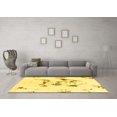 thumbnail image 3 of Ahgly Company Indoor Square Abstract Yellow Modern Area Rugs, 7' Square, 3 of 4