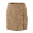 thumbnail image 4 of Women's Short Skirt Solid High Waist Skirt Corduroy Hip Wrap Single Slim Fit Solid Skirt Autumn And Winter Skirts for Women Wrap Skirts for Women Tan Skirt Ruffle Skirt Women Womens Bathing, 4 of 4