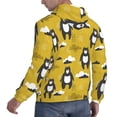 thumbnail image 6 of Rateoe Cartoon Bear Yellow Pattern Mens Hoodie, Pullover Hooded Sweatshirt, Kangaroo Pocket Hoodie Ideal for Daily Wear, Travel and Home-Small, 6 of 7