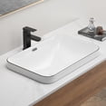 thumbnail image 4 of dokea Ceramic Undermount Bathroom Sink - 22.05" White Porcelain Basin, 4 of 9