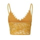thumbnail image 2 of Gibobby arnés para mujer Lencería de talla grande, chaleco, sujetador, camisola inalámbrica, ropa interior corta con cuello en V, ropa interior Sexy para mujer(Amarillo, S), 2 of 5