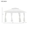 thumbnail image 5 of SYNGAR 10 x 10 ft Patio Gazebo, Outdoor Tent with Double Vented Roof and Mosquito Netting, Backyard Relaxing Gazebo Canopy for Shade and Rain, Perfect for Poolside, Deck, Garden, Khaki, D7930, 5 of 10
