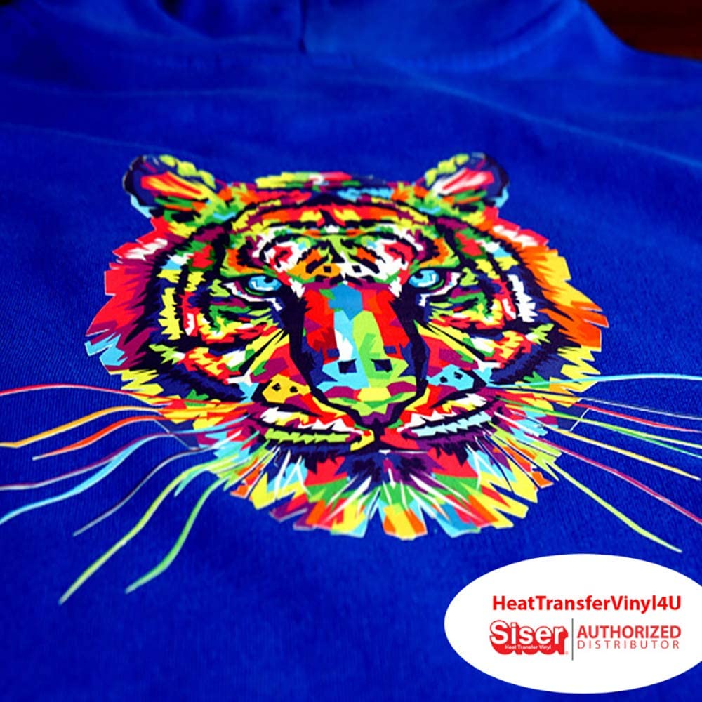 Siser EasySubli Heat Transfer Vinyl, 11" x 16.5" Sheets (15 Pack) - Sublimation Printer Compatible HTV - Full-Color Transfers for T-Shirts, Accessories, and More - CPSIA Certified