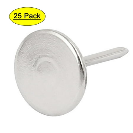 

7/16 Dia Round Head Thumbtack Upholstery Decorative Tack Nail Push Pin 25PCS