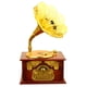thumbnail image 1 of Caja de música de gramófono retro Caja de música con forma de fonógrafo clásico para decoración musical de escritorio del hogar Marrón, 1 of 10