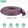 thumbnail image 3 of Uxcell 2 Pack Corner Guards Edge Protectors 6.5 Ft L-Shape for Furniture Brown, 3 of 6