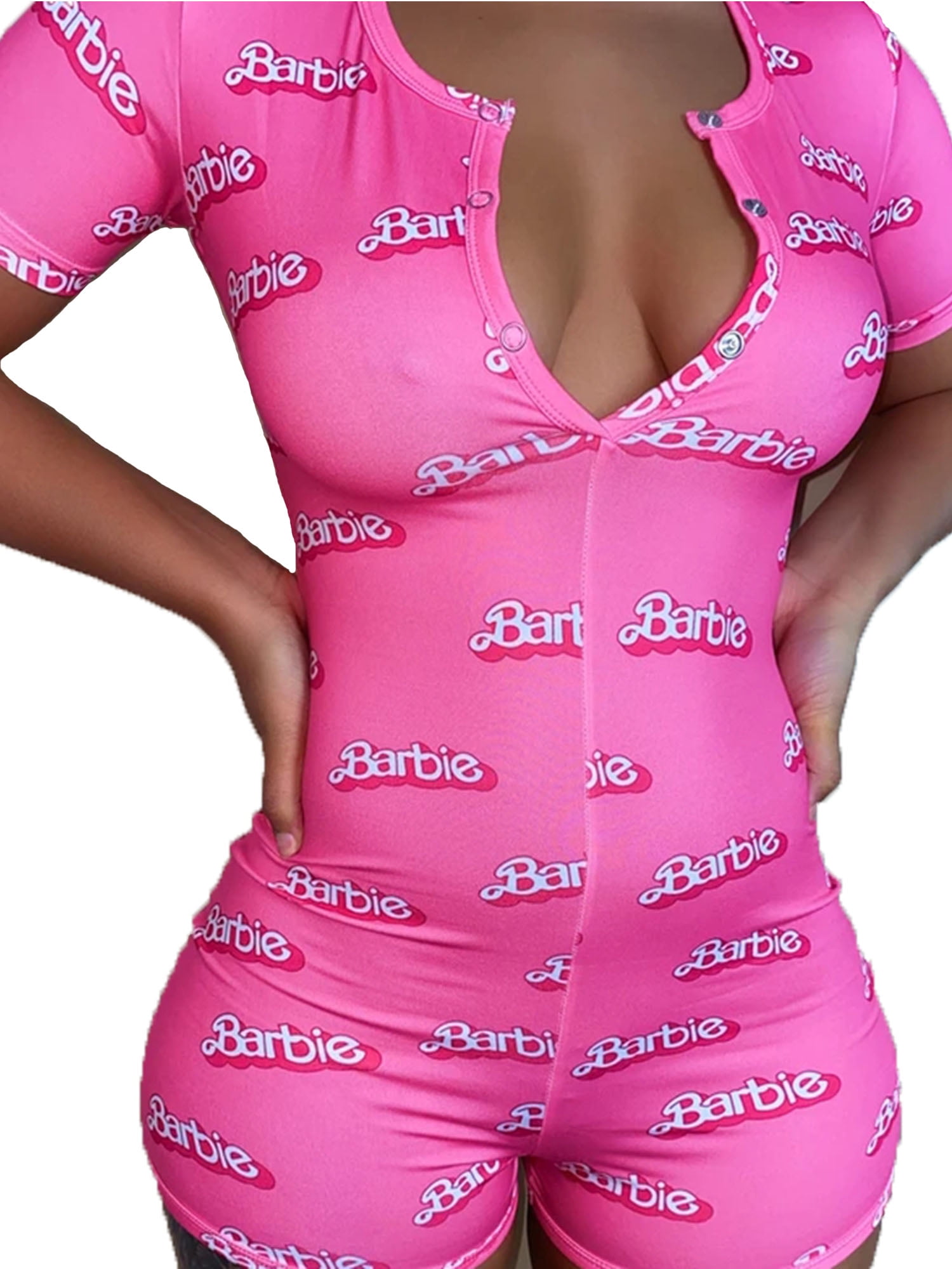 Womens V Neck Long Sleeve Jumpsuit Bodycon One Piece Pajamas Bodysuit Romper Sleepwear