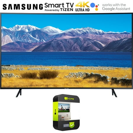 Samsung UN65TU8300 65-inch HDR 4K UHD Smart Curved TV (2020 Model) Bundle with 1 Year Extended Protection Plan