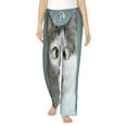 thumbnail image 2 of Goofa Funny Cat Printed Soft Pajama Pants for Women, Wide Leg Comfy Casual Lounge Yoga Pants-Large, 2 of 9