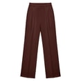thumbnail image 3 of Dress Pants Women 2026 Elastic High Waist Wide Straight Leg Trousers Business Casual Office Work Pants Slacks, 3 of 4