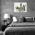 thumbnail image 6 of Succulent Cactus Wall Art Rustic Botanical Plant Wall Decor Natural Green Cactus Pictures Canvas Print Painting Framed Modern Home Artwork For Bathroom Office Bedroom Kitchen 16"x12", 6 of 6