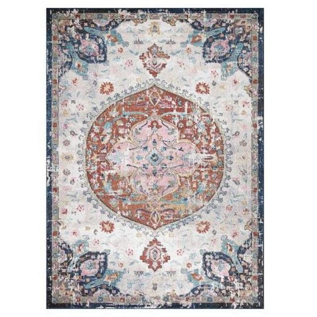 Concard Global Trading 72926 7 x 9 ft. Florence Medallion Area Rug, Ivory